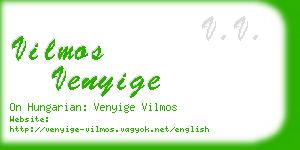 vilmos venyige business card
